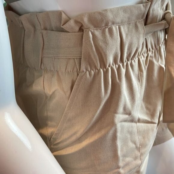 High Rise Linen Sand Shorts‎ Size M RefFNB - Picture 7 of 11